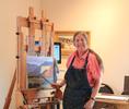 Karen at her Studio Easel Small Image