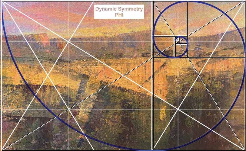 Land Abstraction I. Expanded+ Dynamic Symmetry with a Spiral Large Image